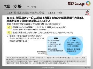 【ISO9001を知る３】7章 支援　< 7.1.5 監視及び測定のための資源 >